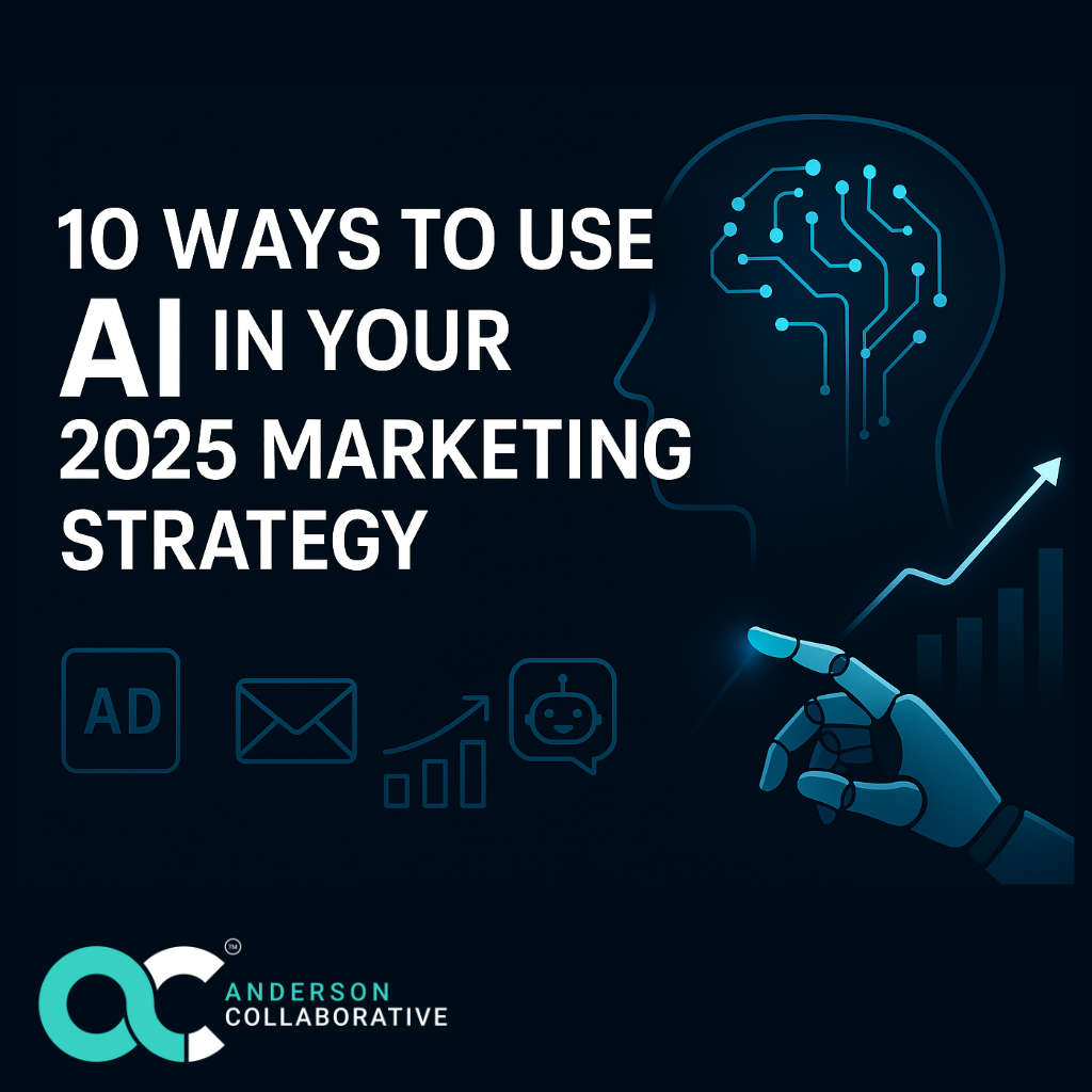 Diagram of AI integrated across marketing channels
