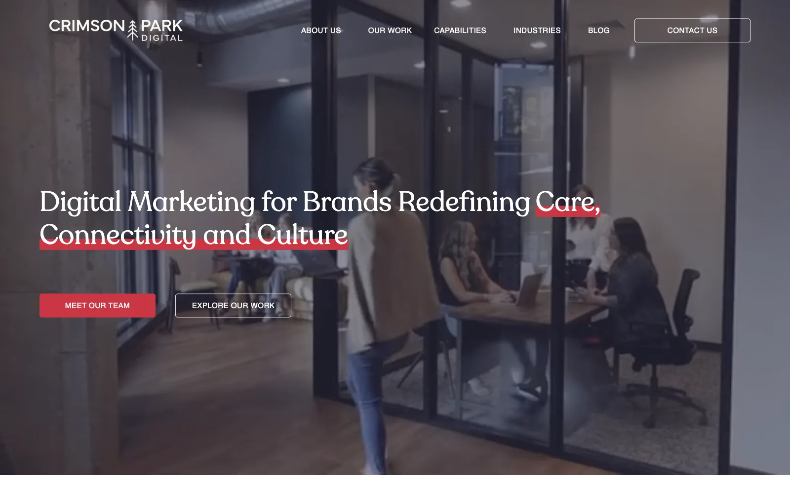 Crimson Park Digital website homepage