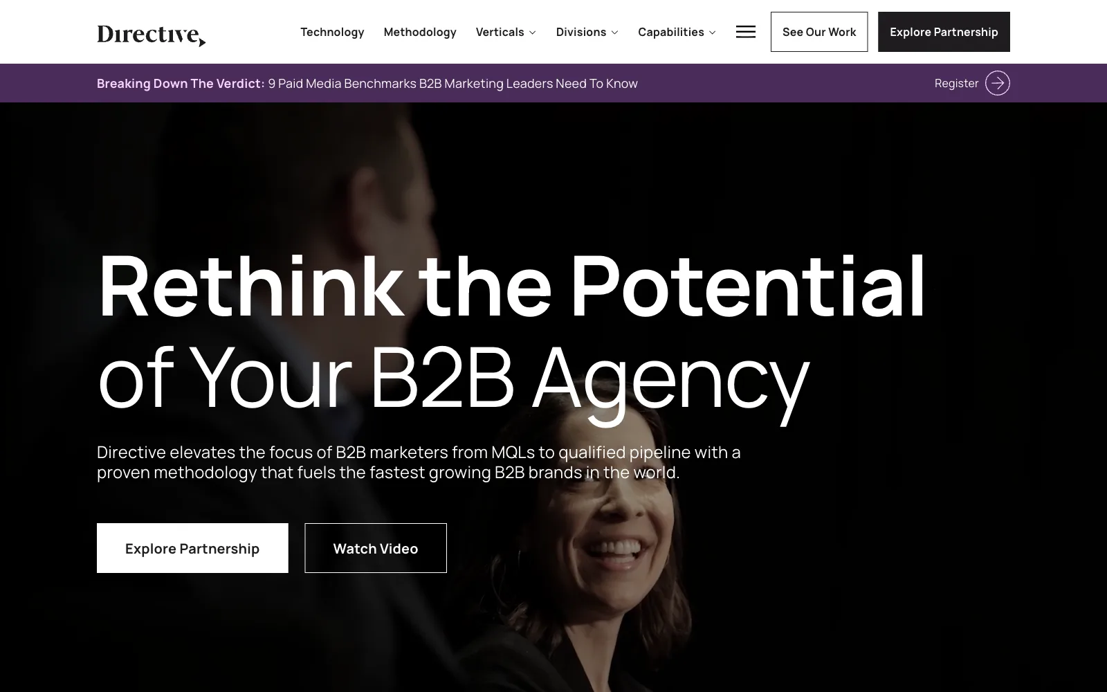 Directive website homepage
