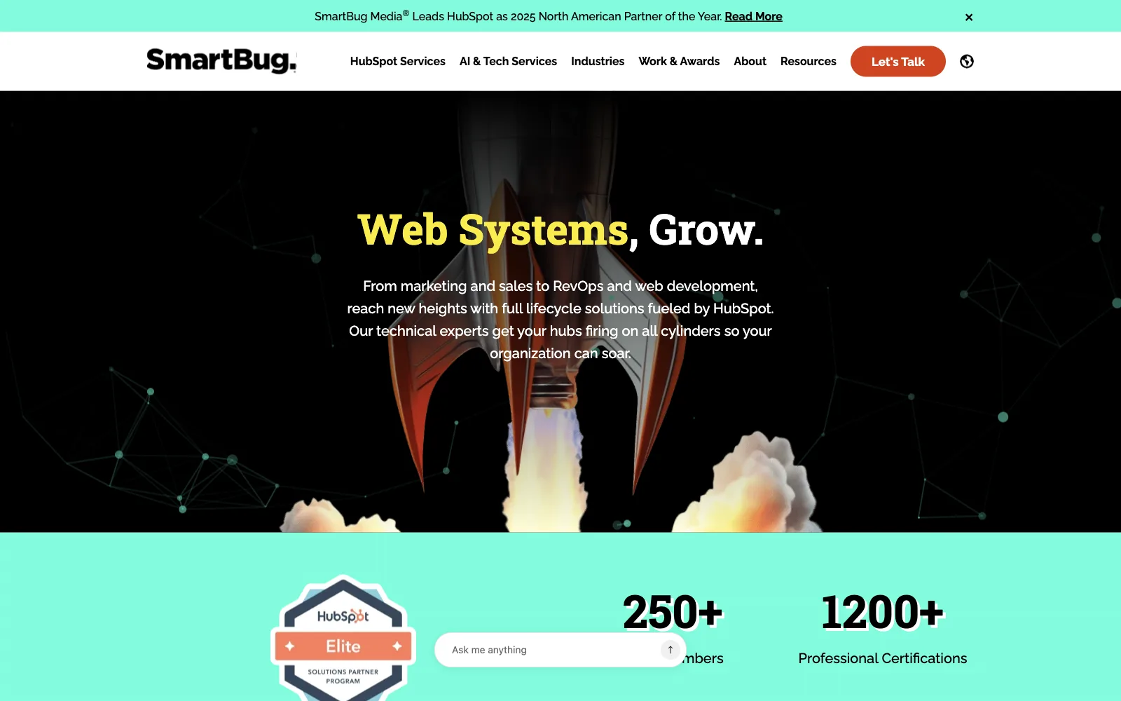 SmartBug Media website homepage