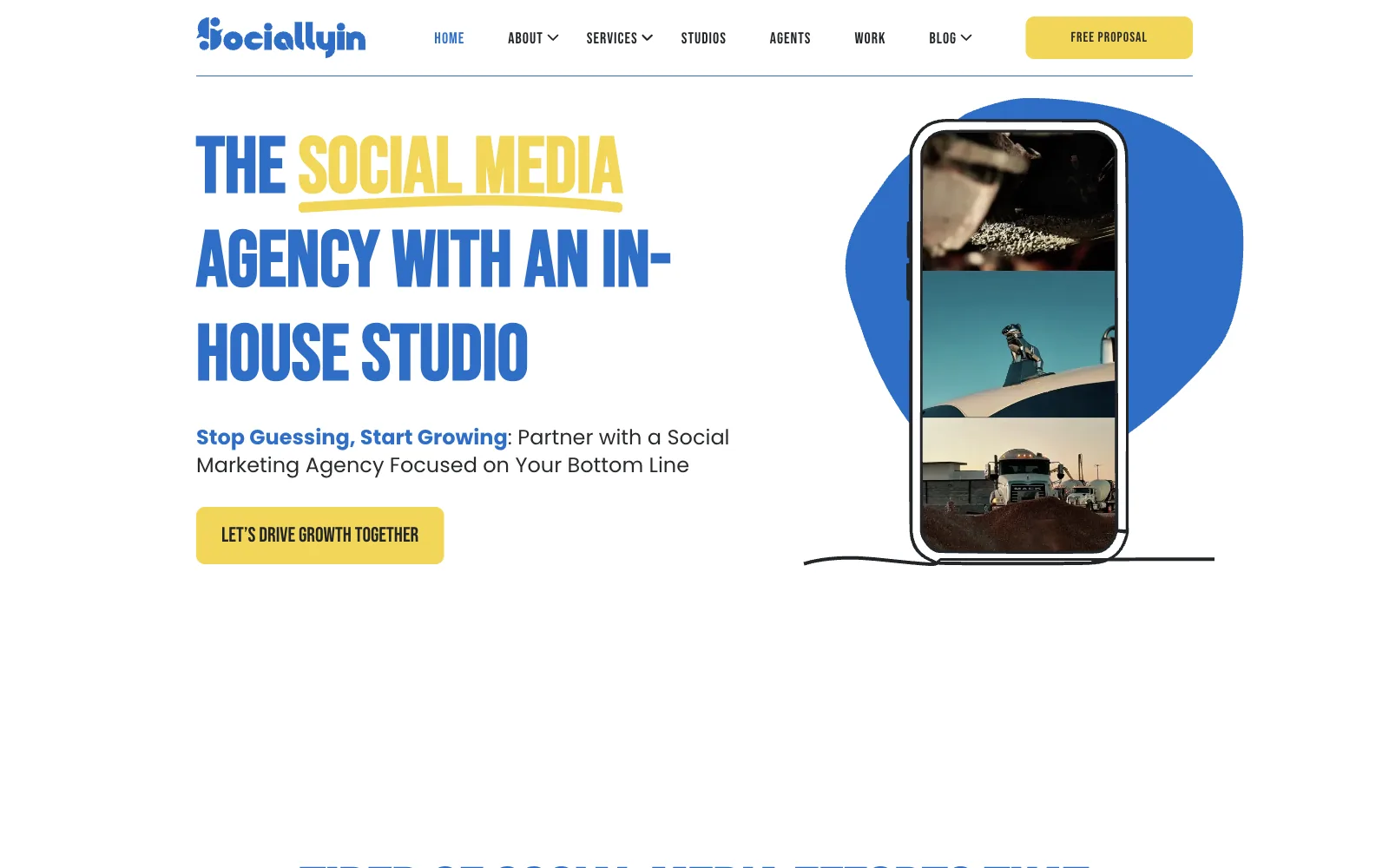 Sociallyin website homepage