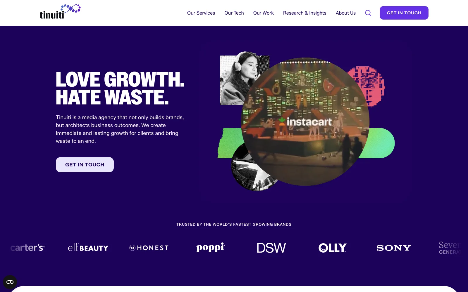 Tinuiti website homepage