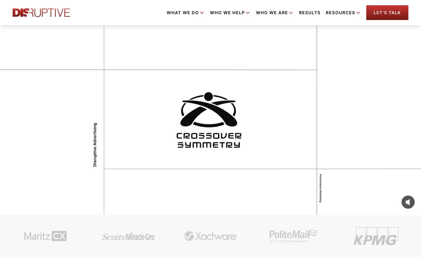 Disruptive Advertising official website homepage