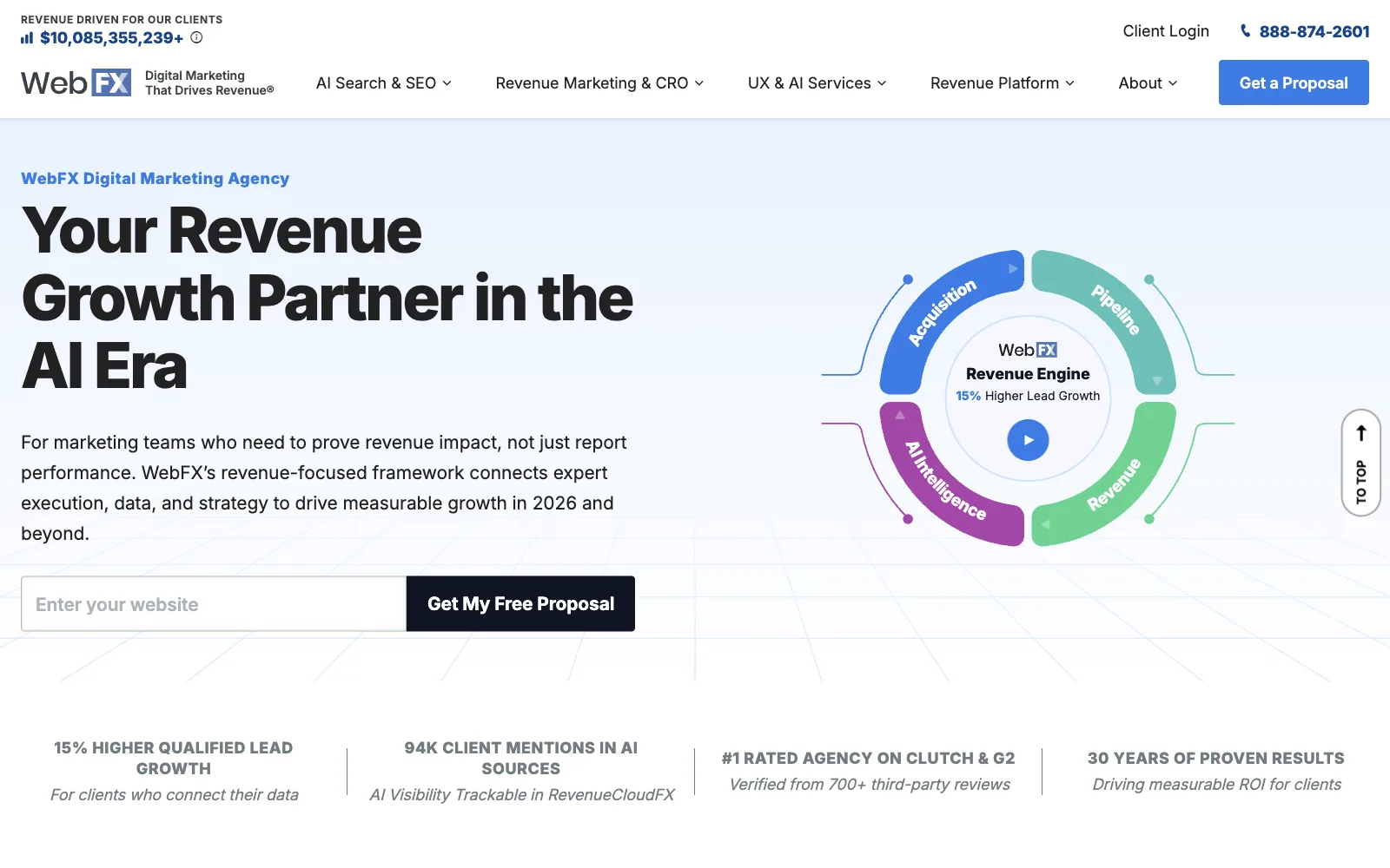 WebFX official website homepage