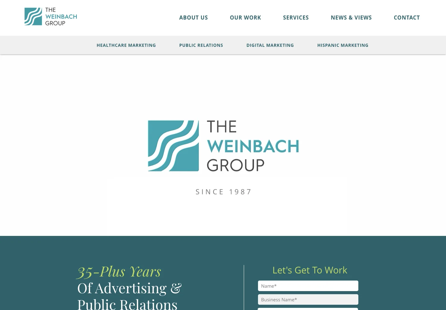 The Weinbach Group official website and agency work