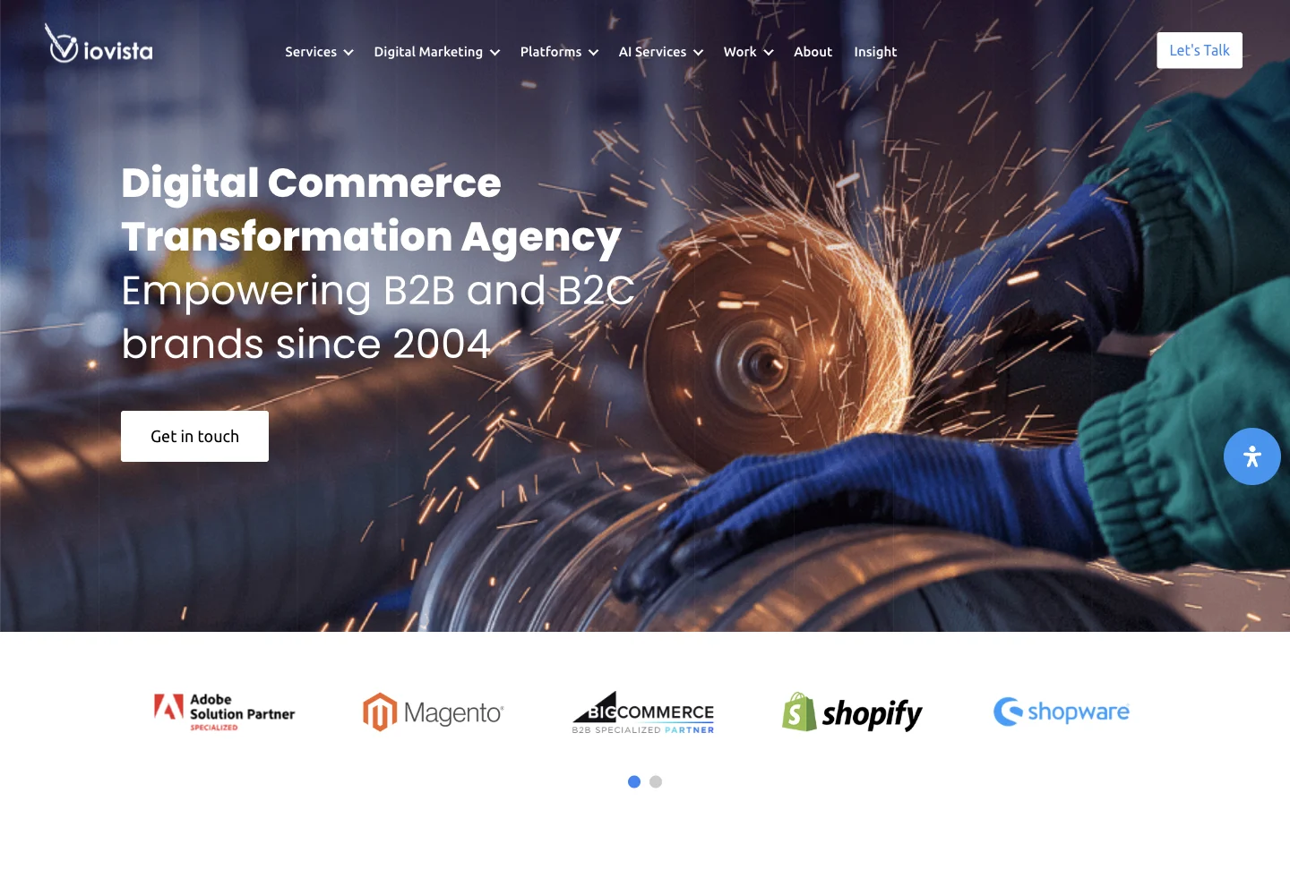 ioVista official website and service navigation