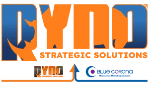 RYNO and Blue Corona combined brand logo