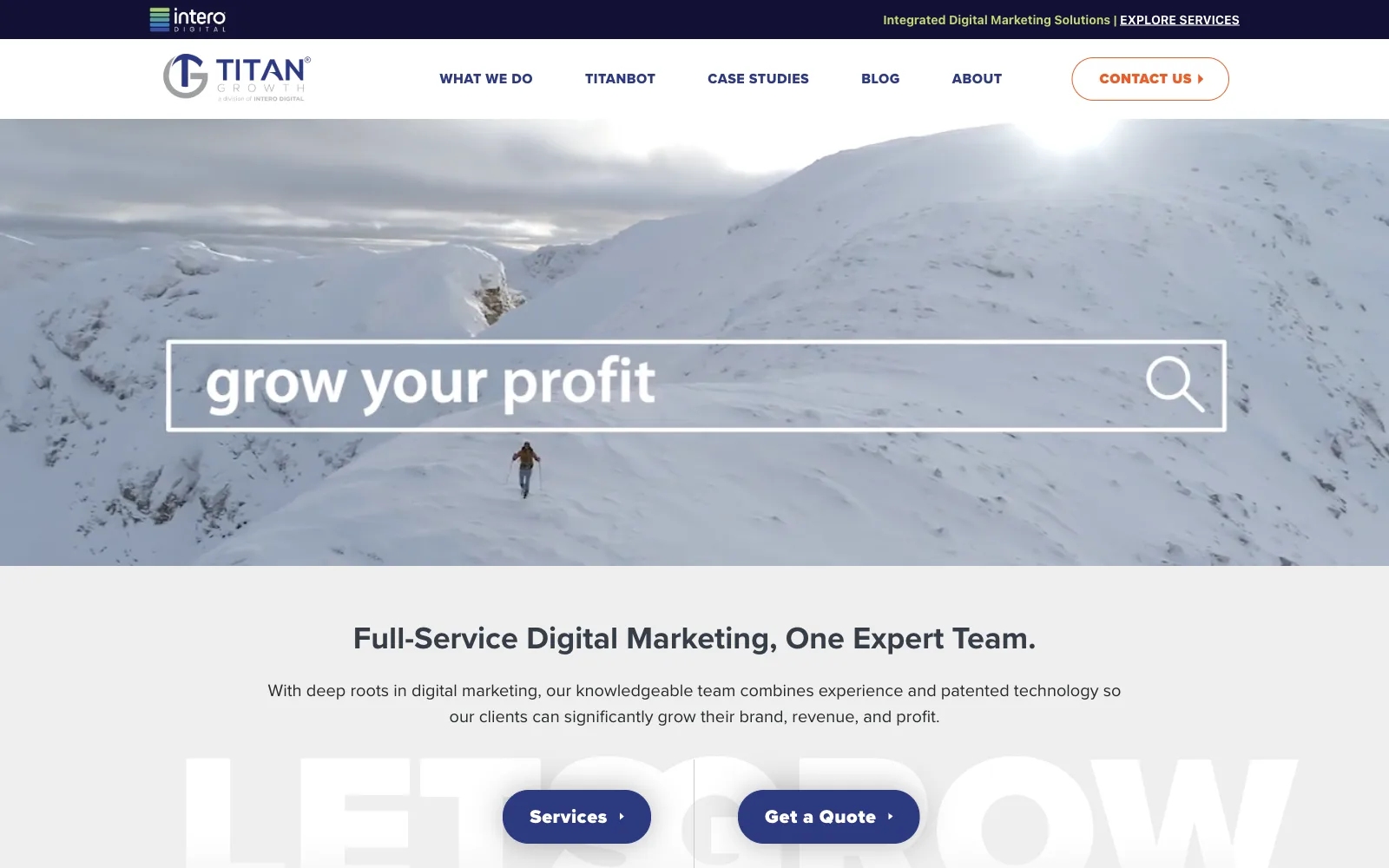 Titan Growth official website homepage