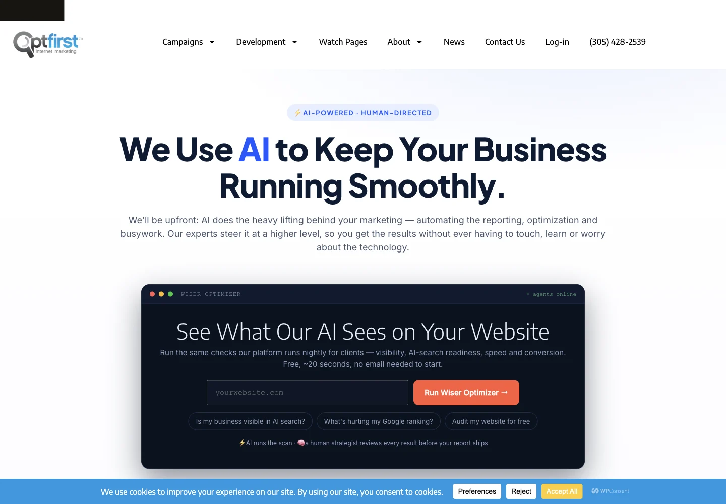 OptFirst Internet Marketing official website