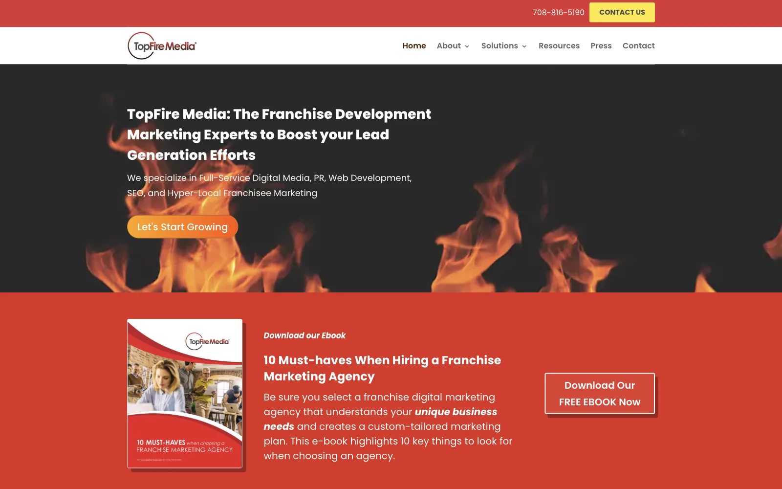 TopFire Media official homepage