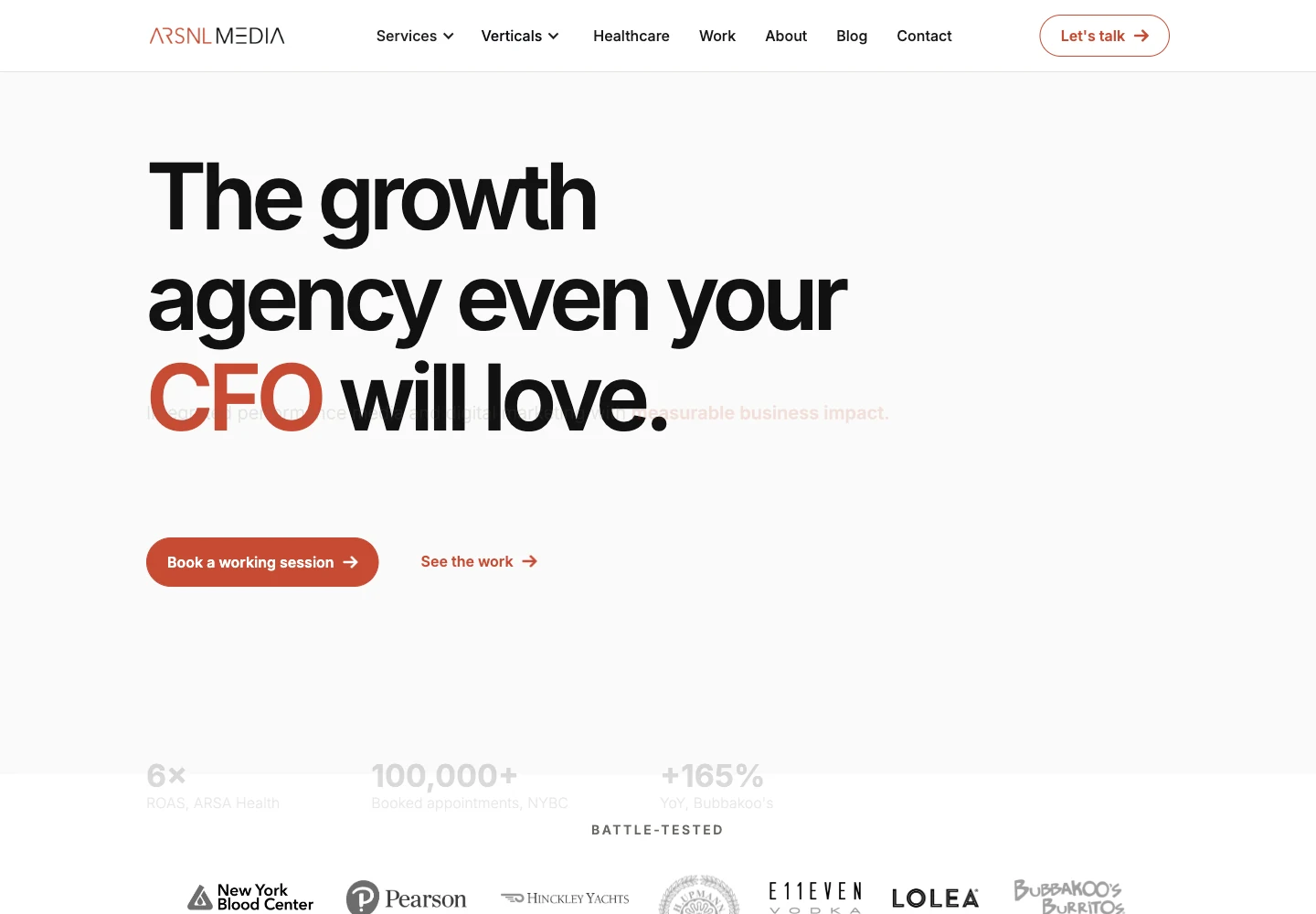 ARSNL Media official website screenshot