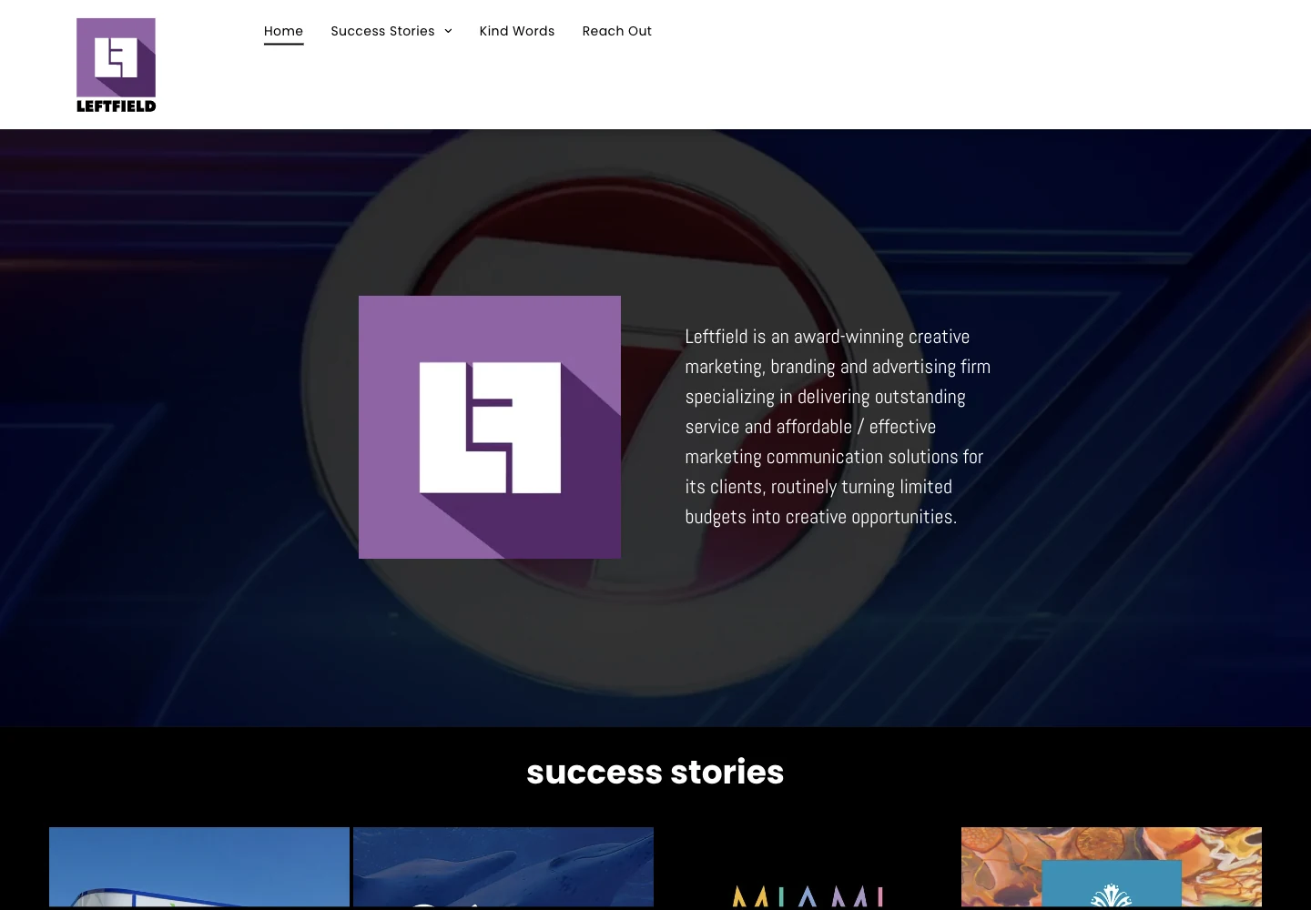 Leftfield official website screenshot