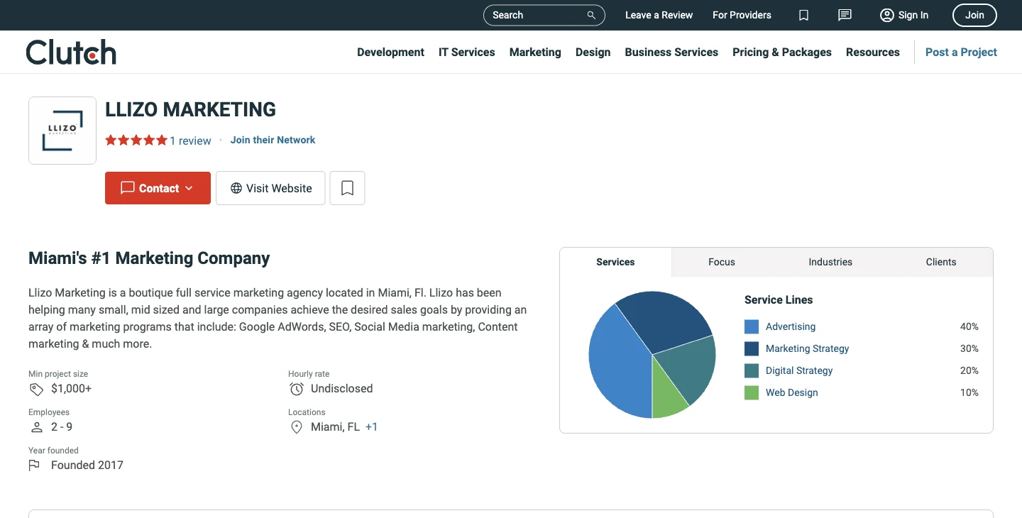Llizo Marketing company profile on Clutch