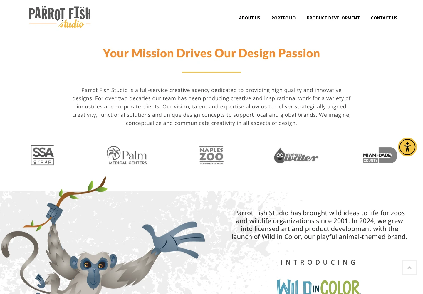 Parrot Fish Studio agency overview on its official website