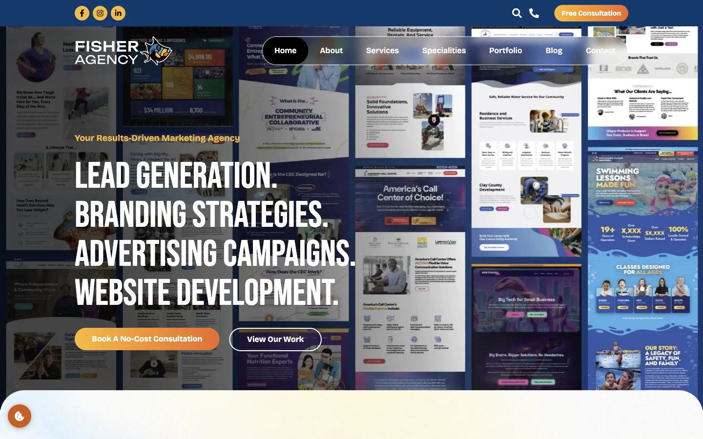 Fisher Agency official website screenshot