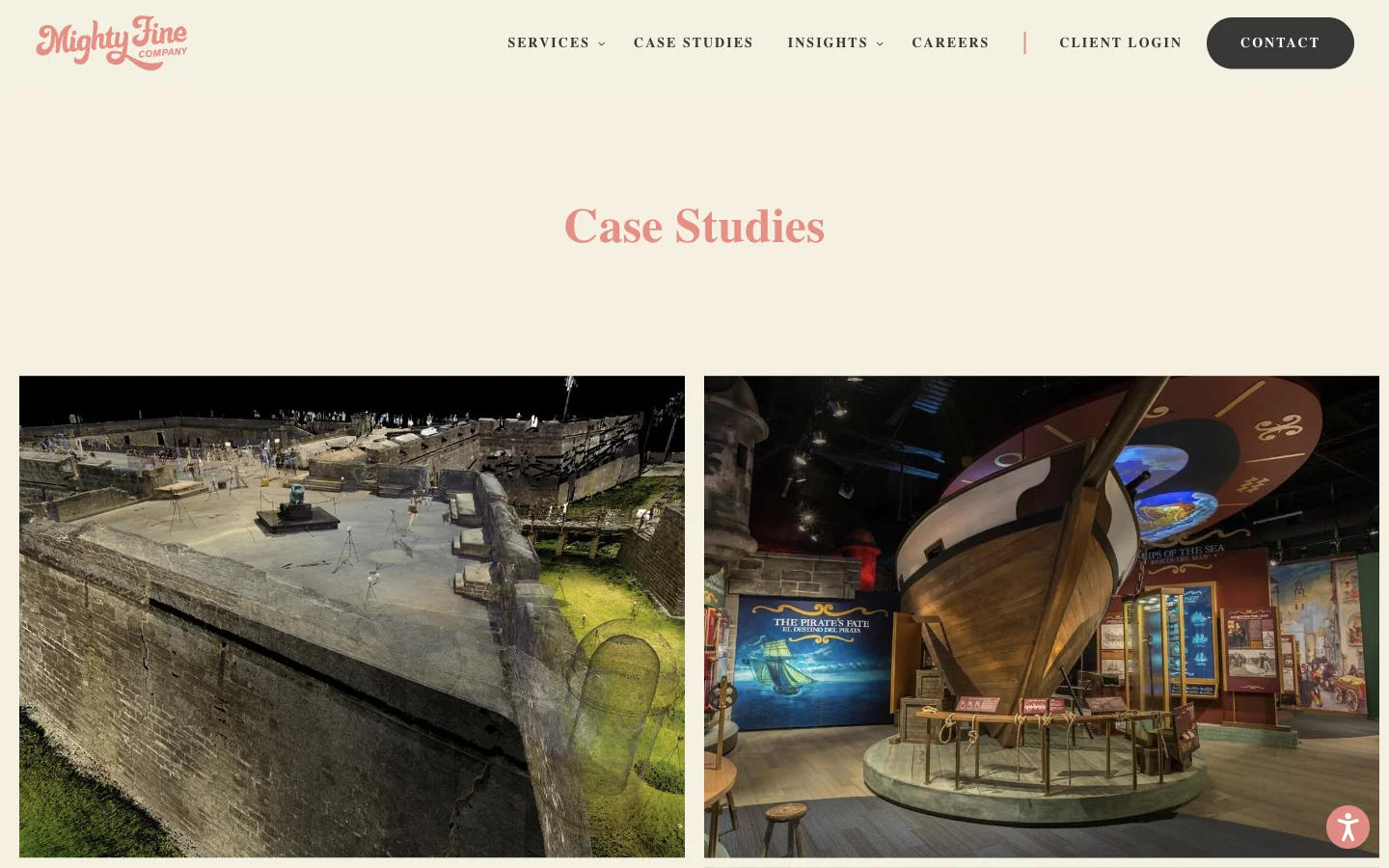 Mighty Fine official case studies page screenshot
