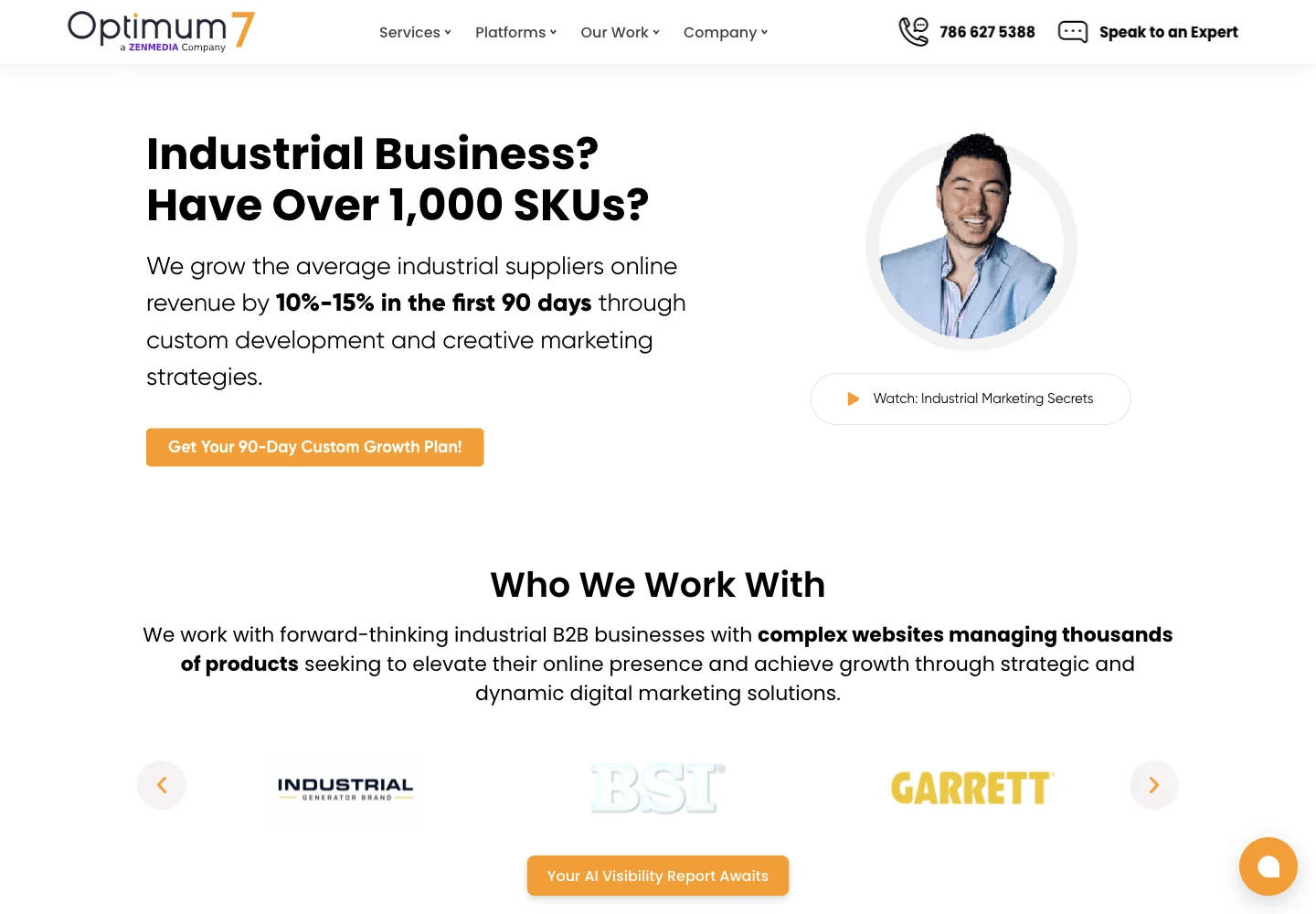 Optimum7 official website screenshot
