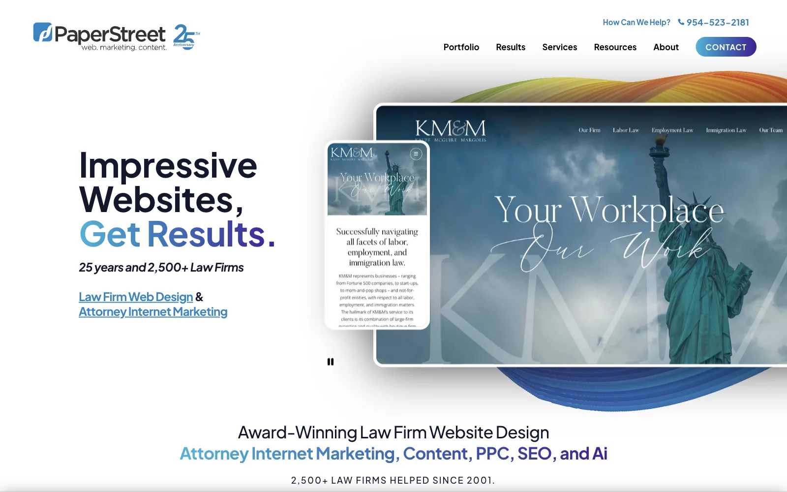 PaperStreet Web Design official website
