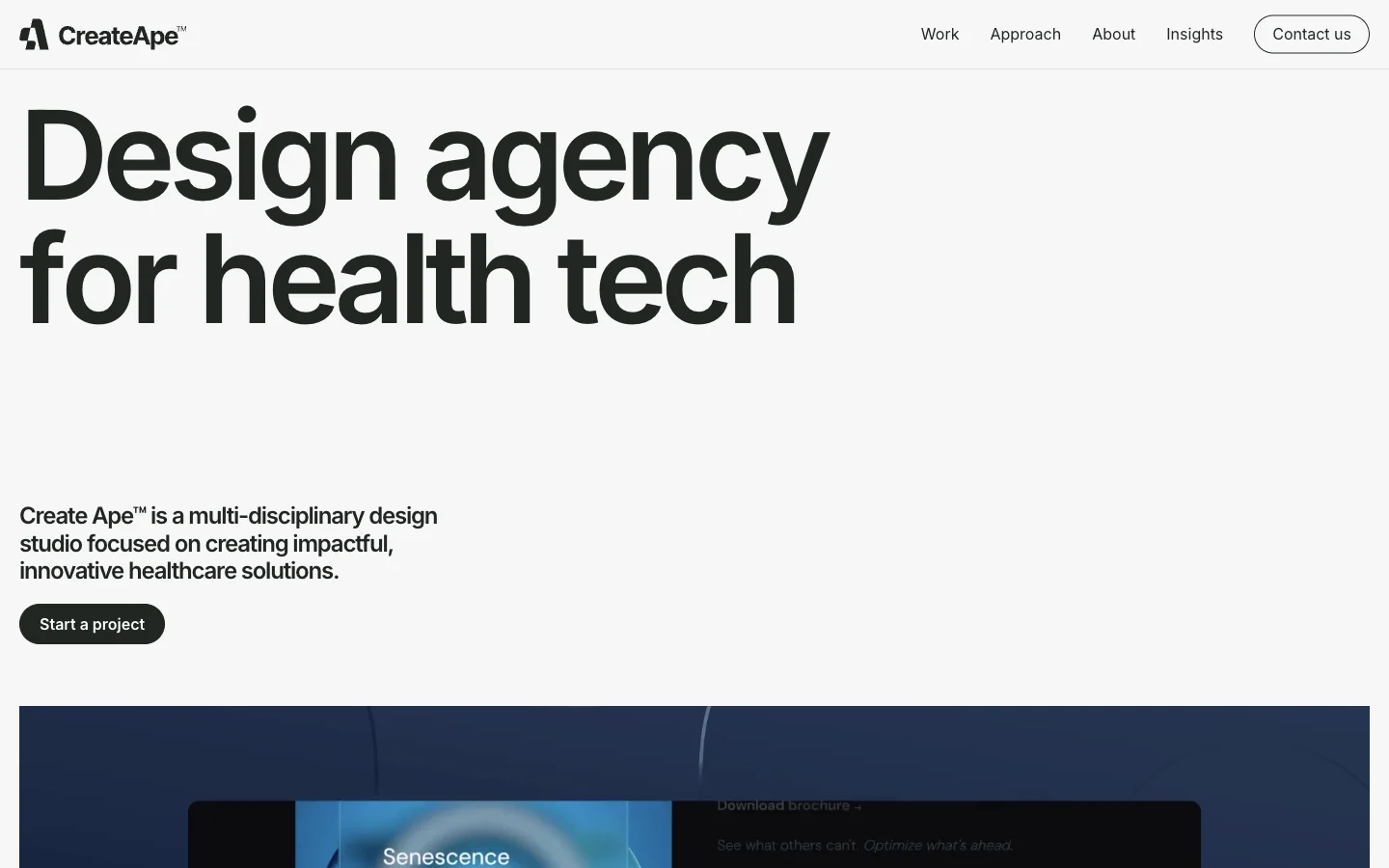 Create Ape official website screenshot