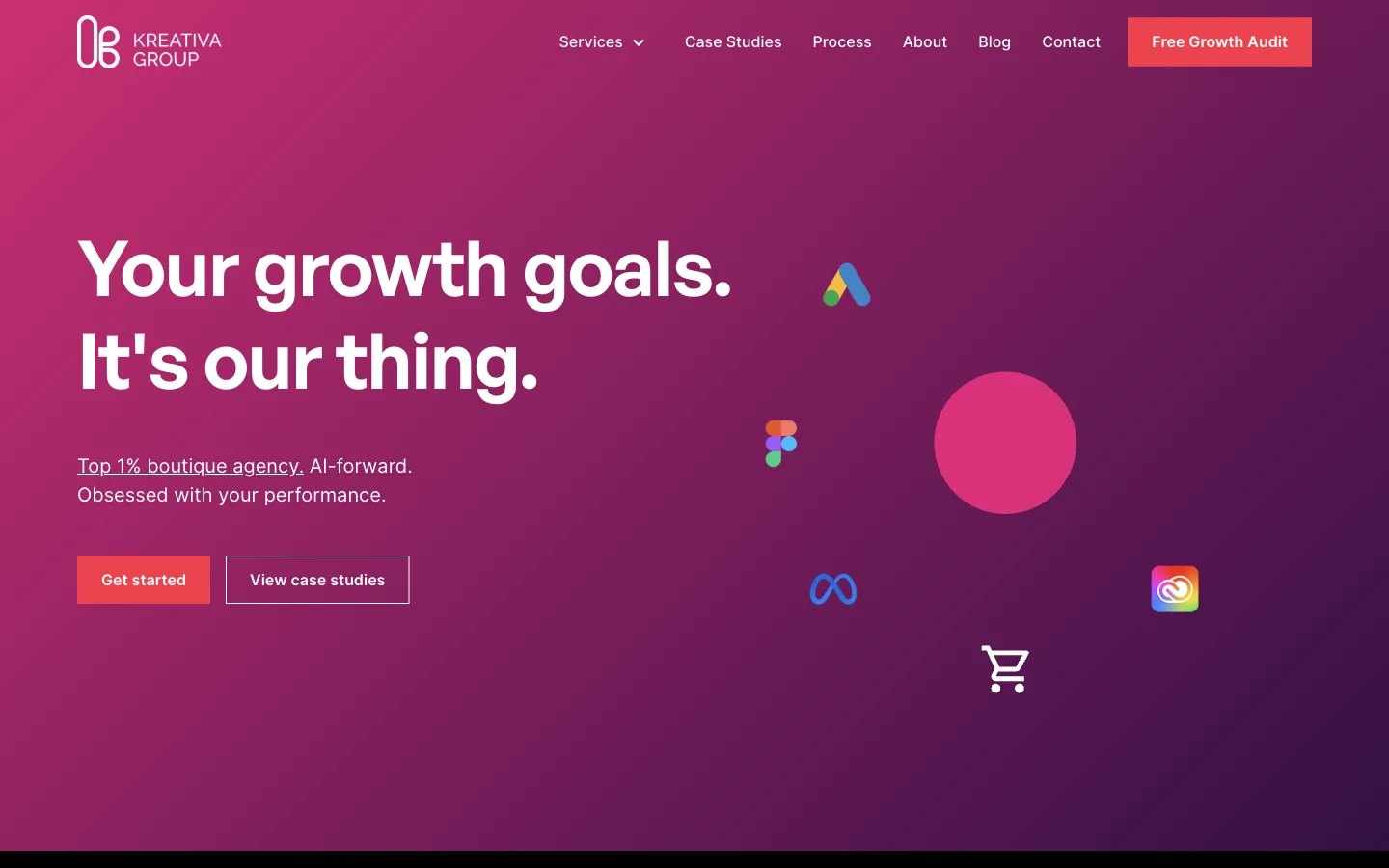 Kreativa Group official website screenshot