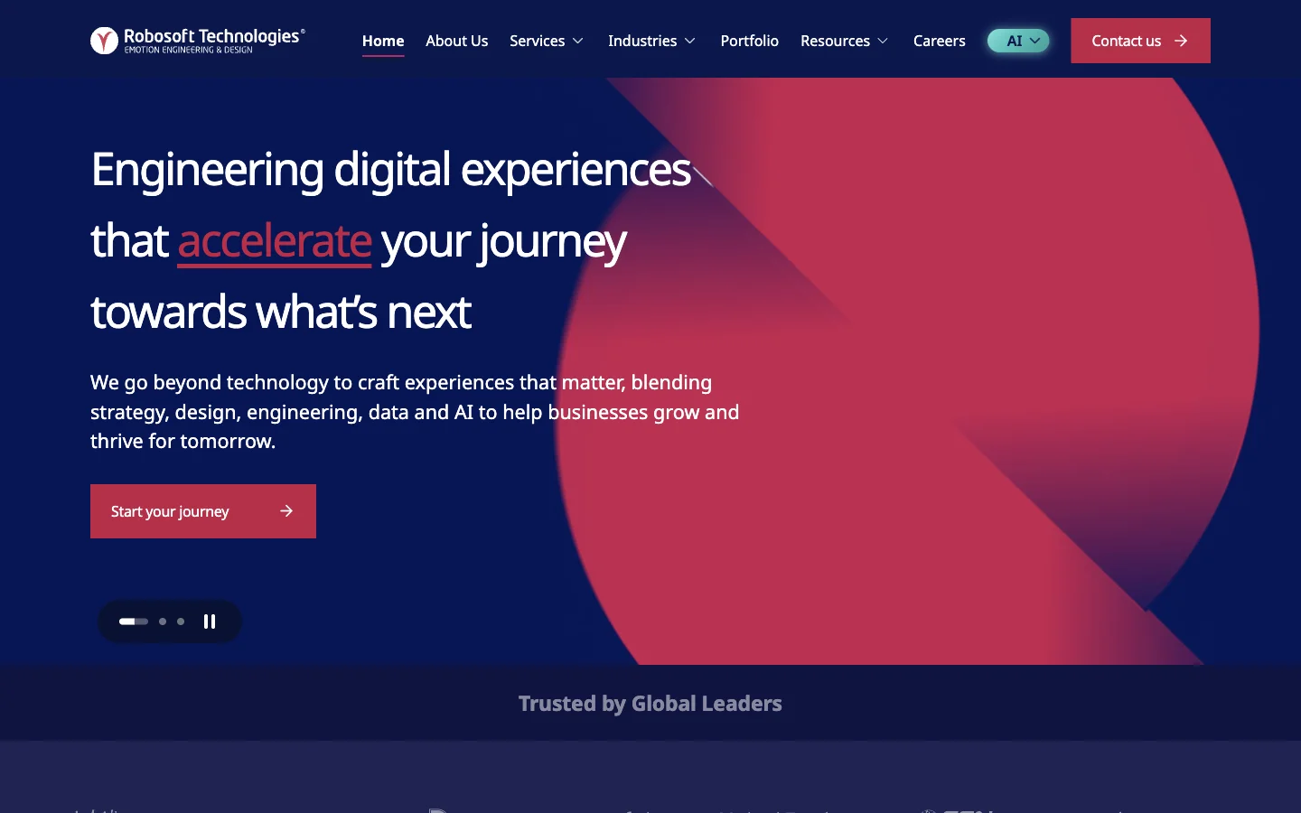 Robosoft Technologies Inc. official website screenshot