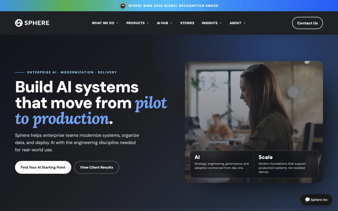 Sphere Partners official website screenshot