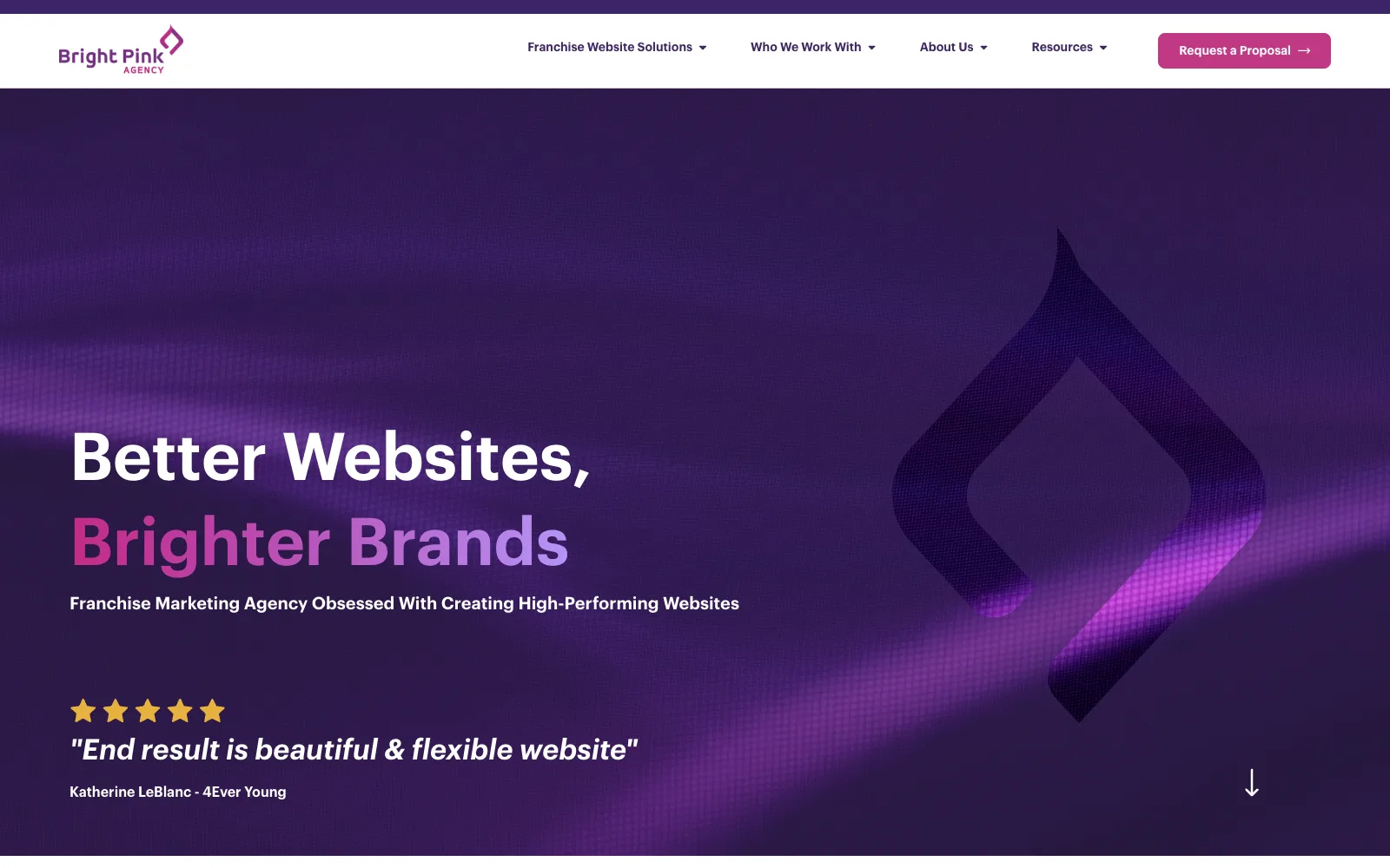 BrightPink Agency official website screenshot