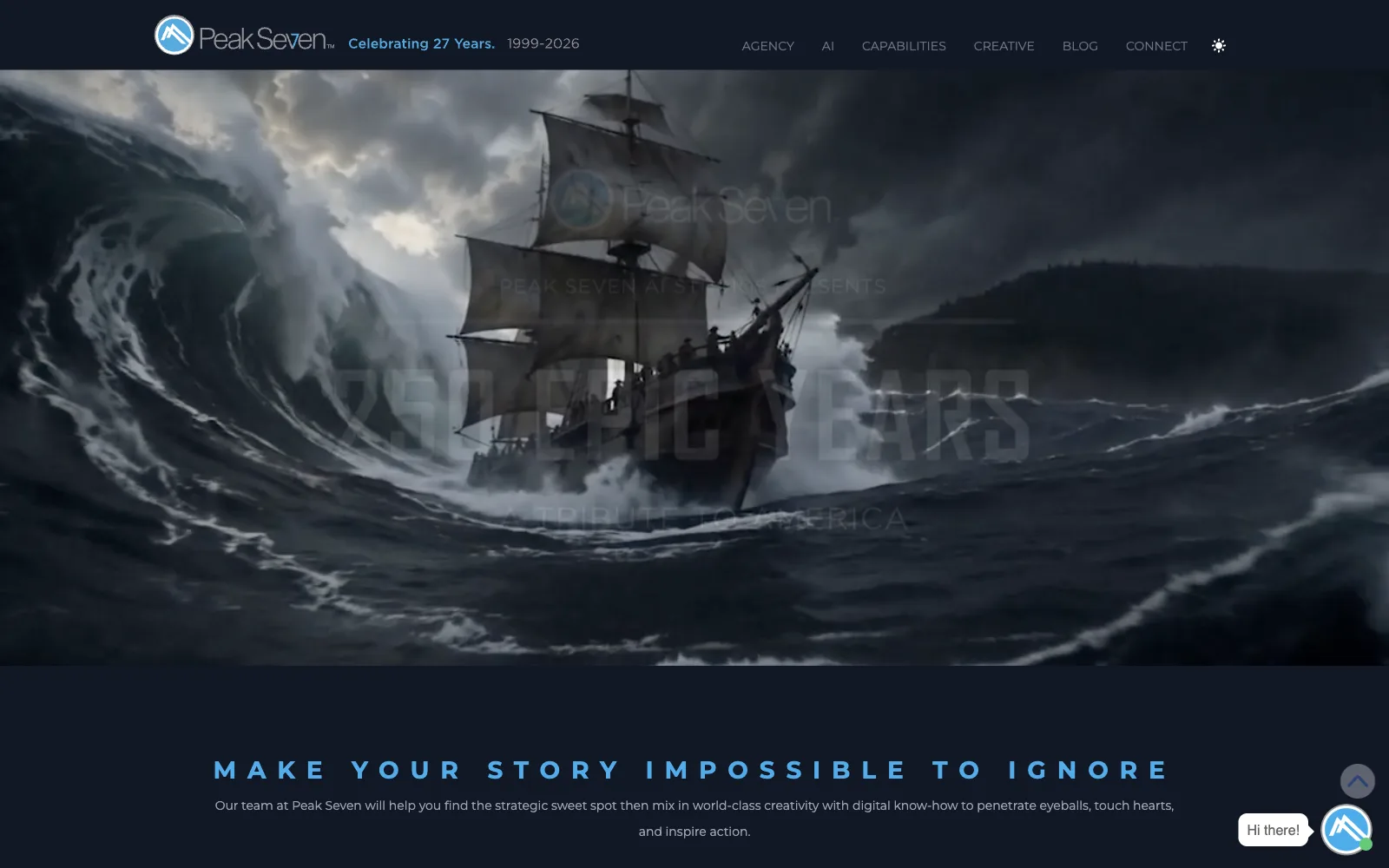 Peak Seven Advertising official website screenshot