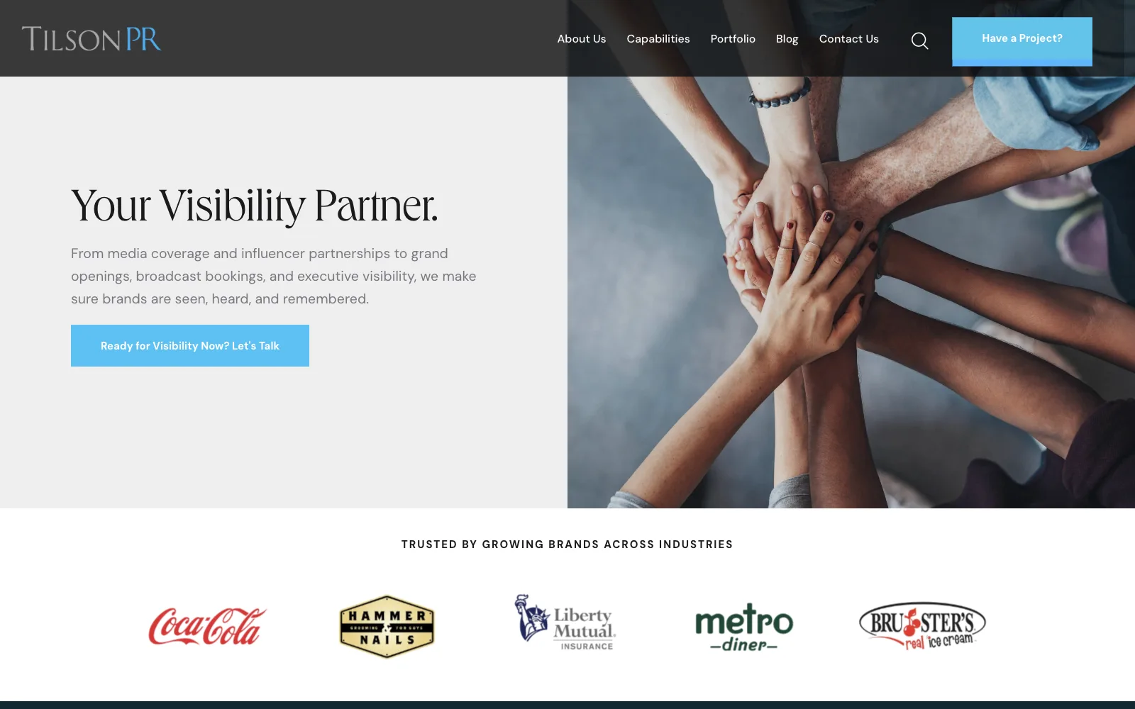 Tilson PR official website screenshot