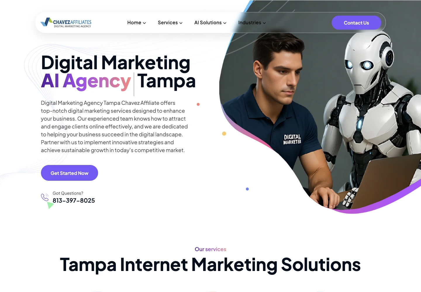 Digital Marketing Agency Tampa official website screenshot
