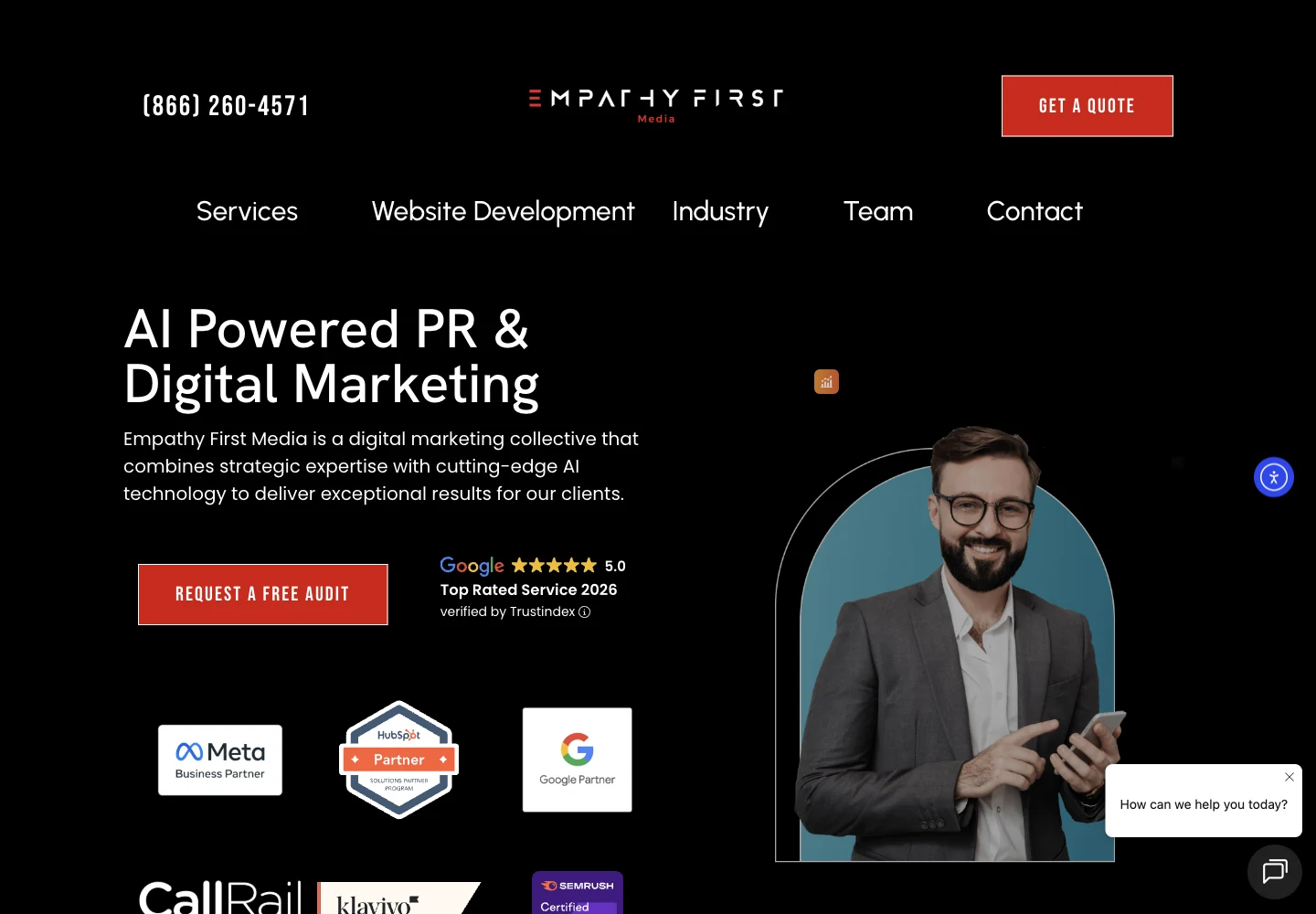 Empathy First Media official website screenshot