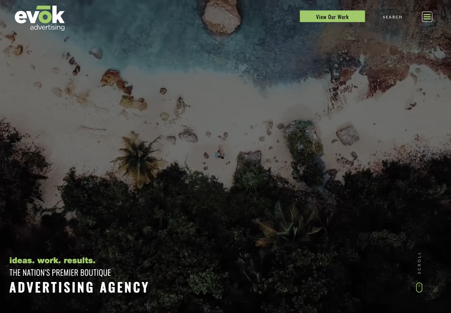 Evok Advertising official website screenshot