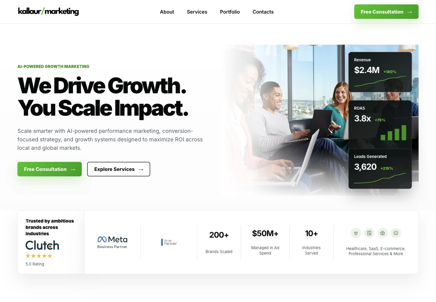 Kallaur Marketing official website screenshot