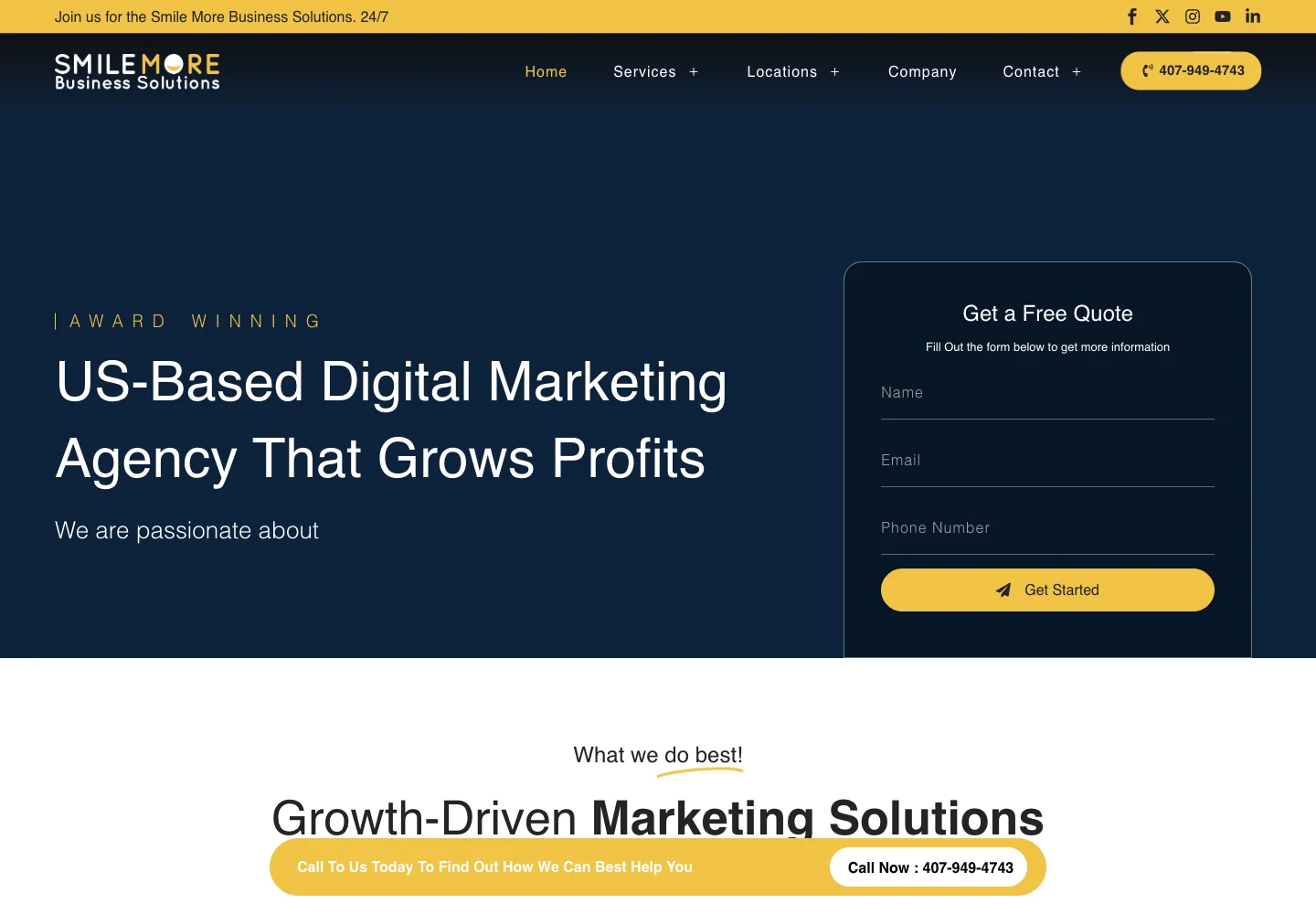 Smile More Business Solutions official website screenshot