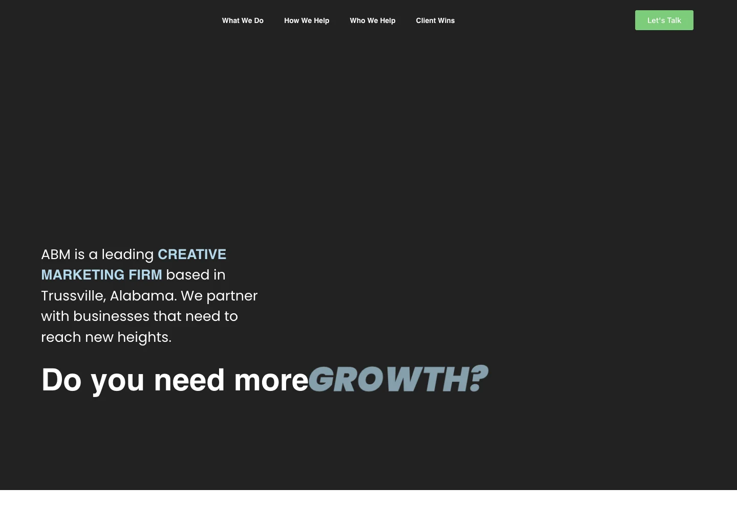 Adam Black Media official website showing its services and work