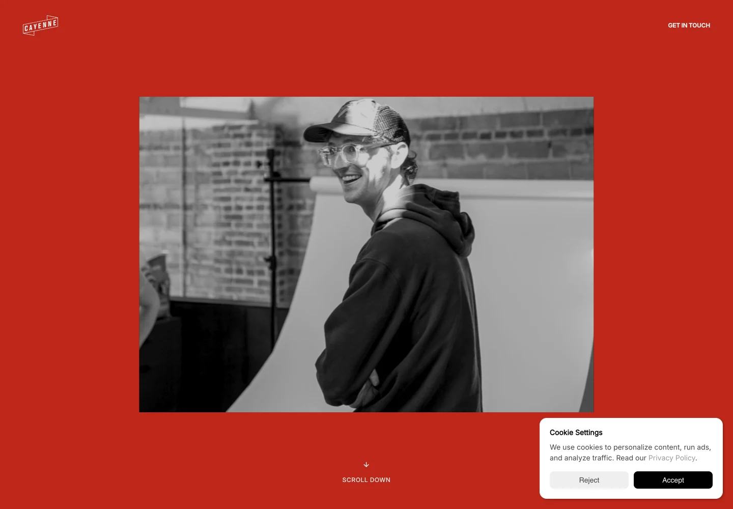 Cayenne Creative official website showing its services and work