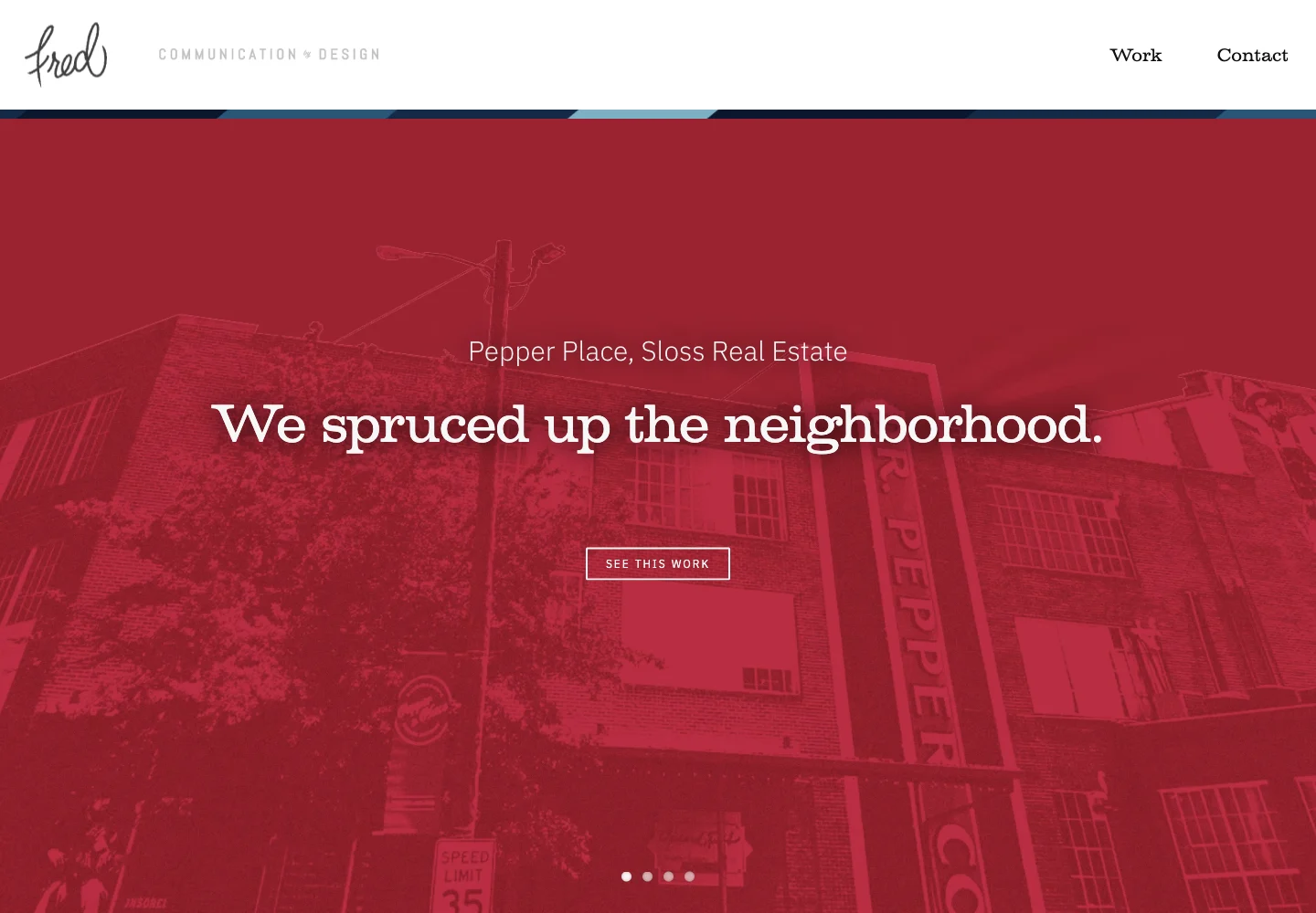 FRED official website showing its services and work