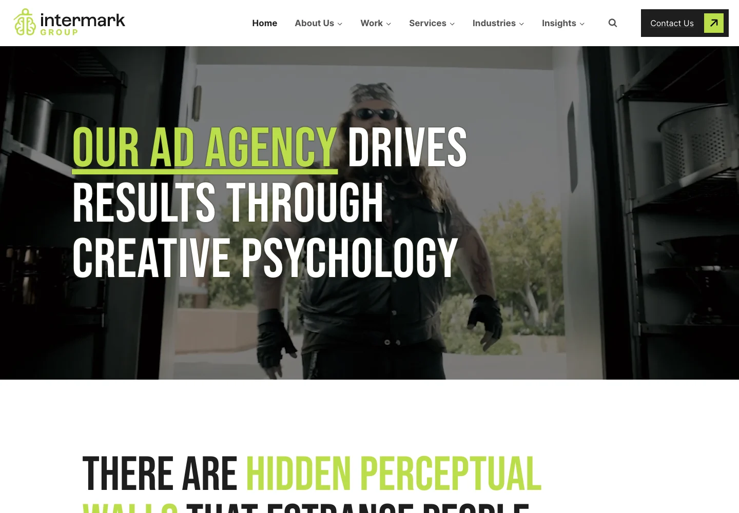 Intermark Group official website showing its services and work