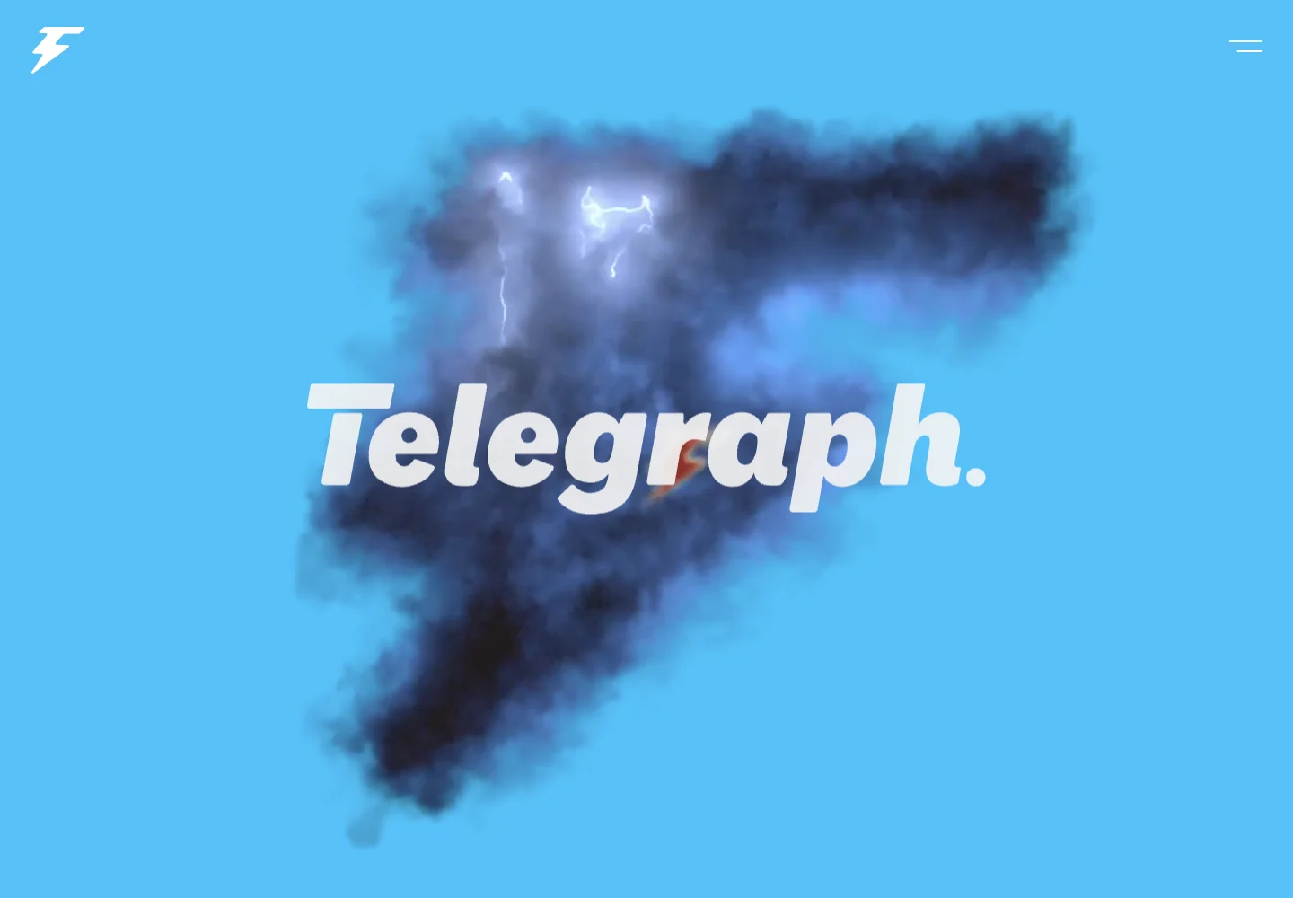 Telegraph Creative official website showing its services and work