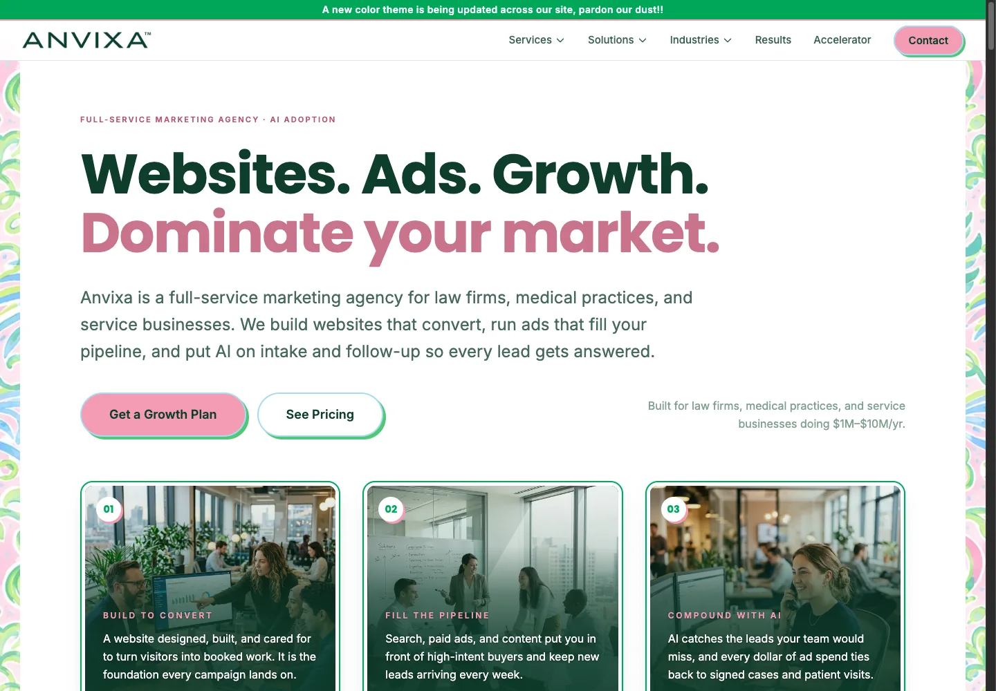 Anvixa official website screenshot