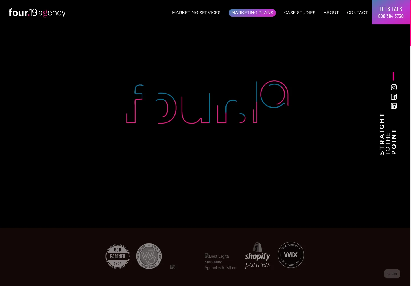 Four.19 Agency official website screenshot