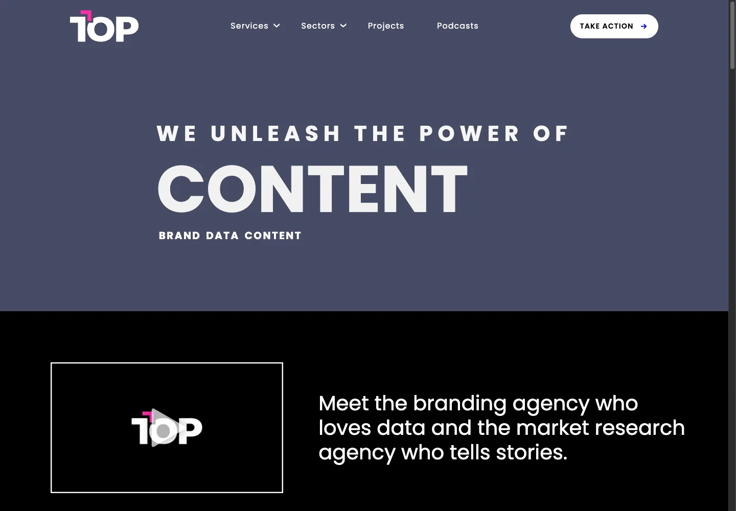 TOP Agency official website screenshot
