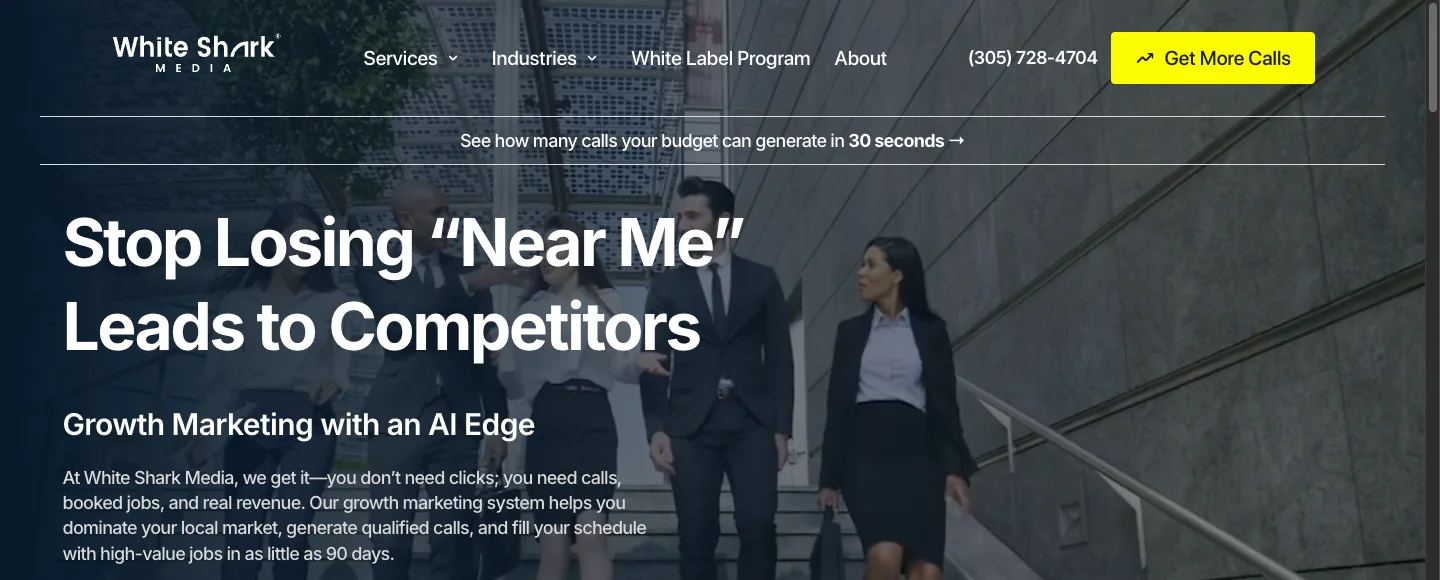 White Shark Media official website screenshot