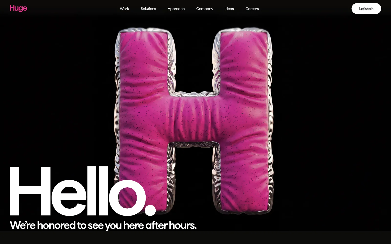 Huge official homepage