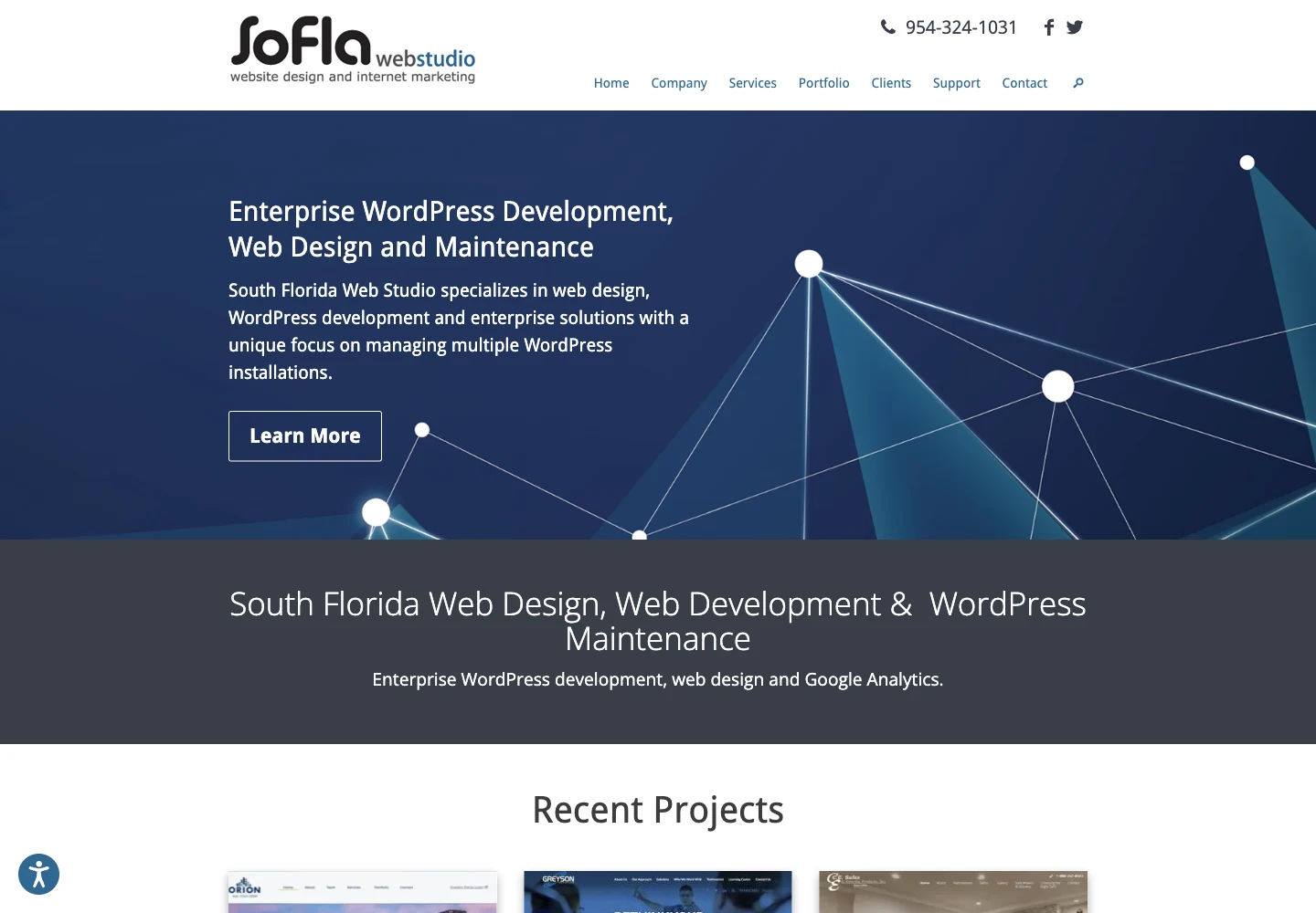 SoFla Web Studio official website.