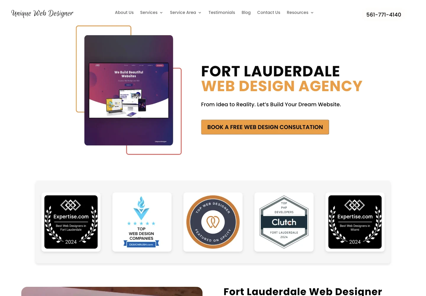 Unique Web Designer official website.