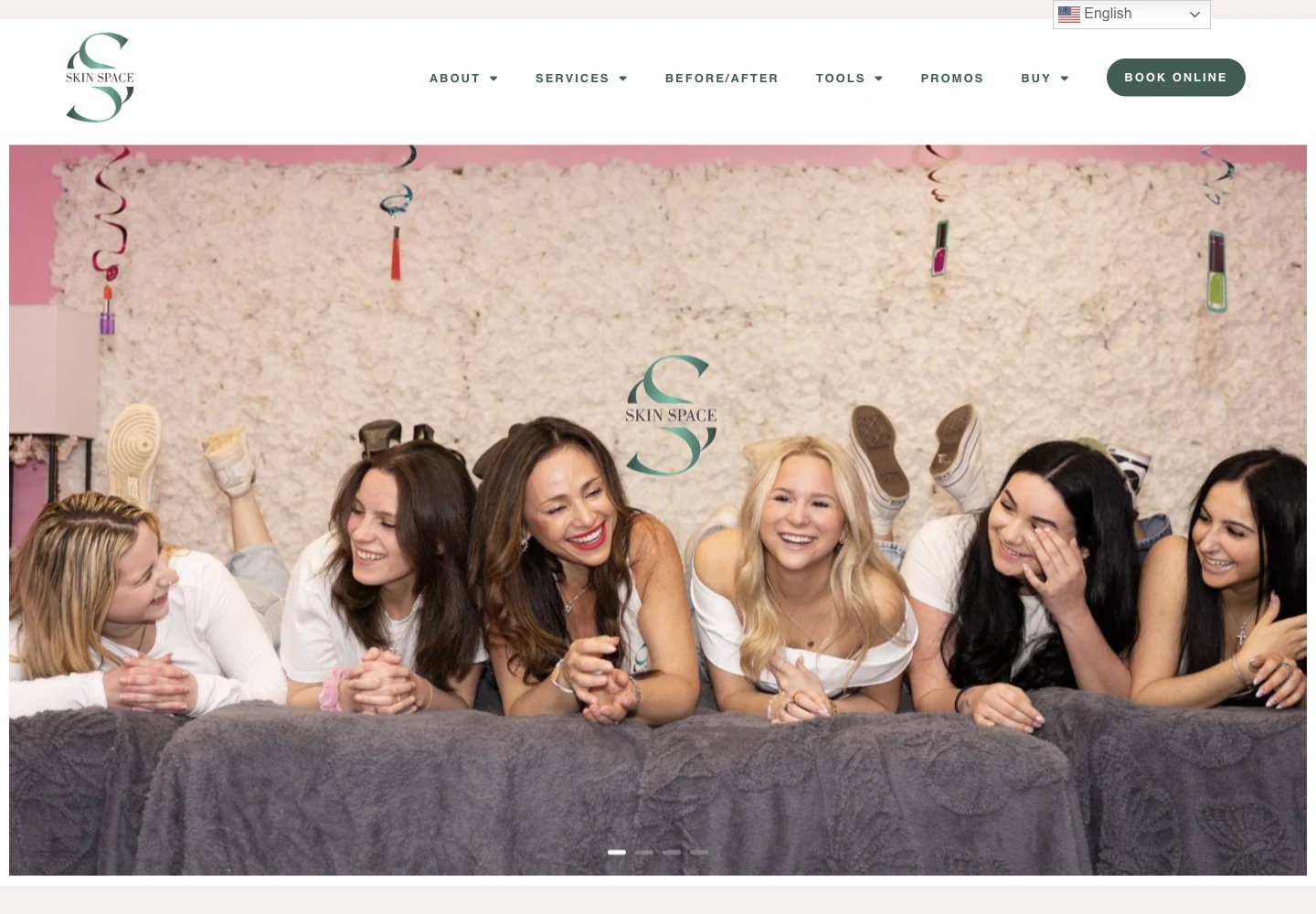 Skin Space’s website, credited to Visionisto for design and marketing